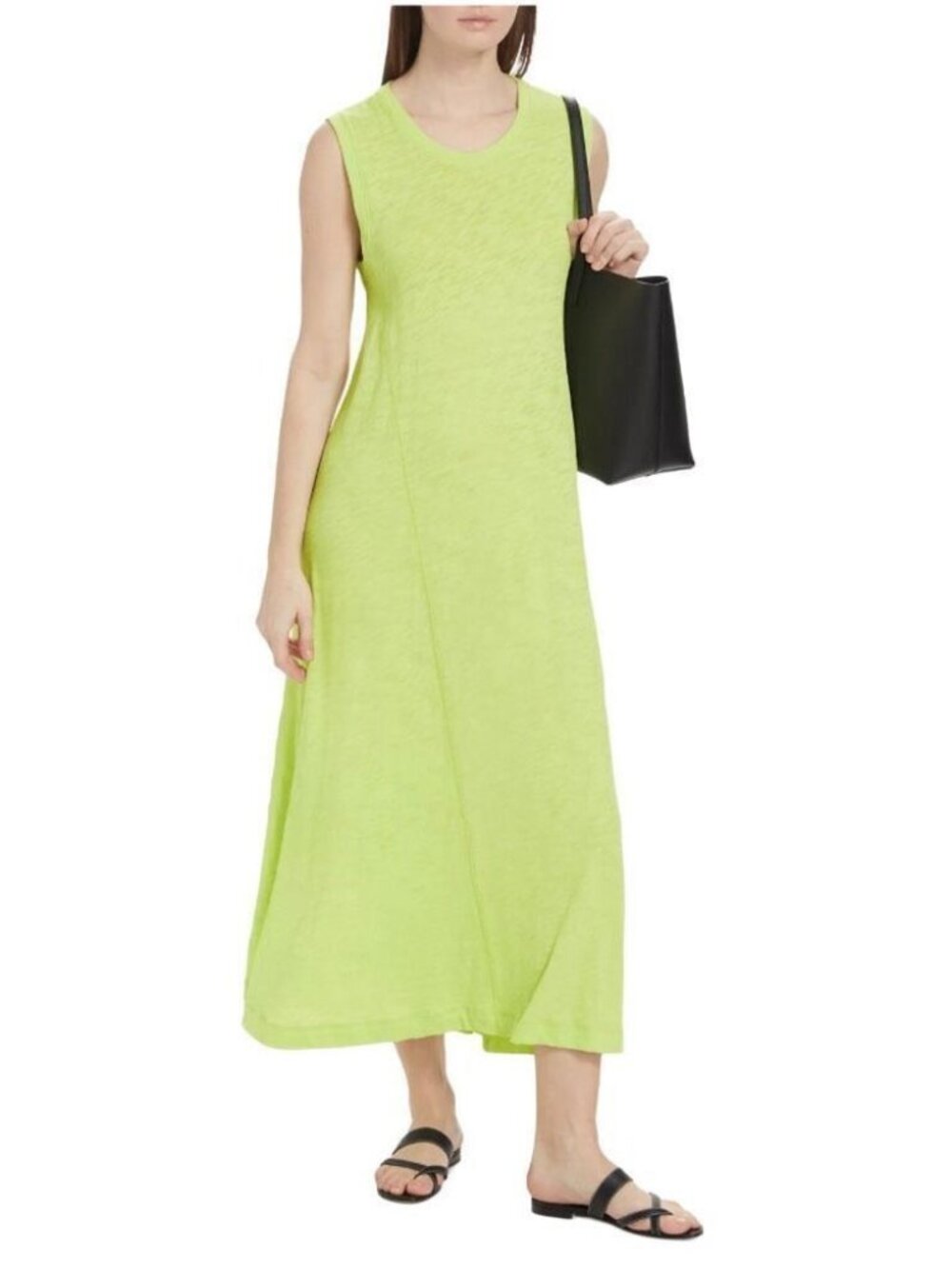 $185 NWT ATM Anthony Thomas Melillo Slubbed Cotton Jersey Swing Midi Dress Sz S